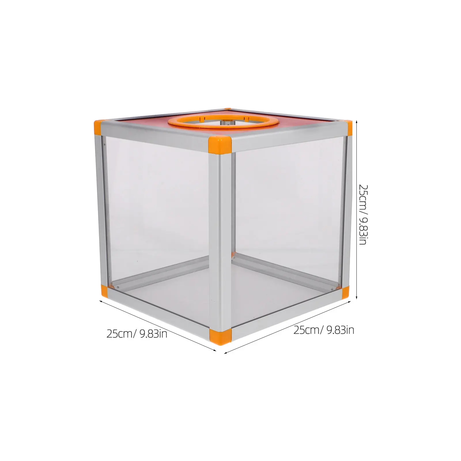 Versatile Red Raffle Box Aluminum Mdf Construction Large Capacity Suggestion Donation Voting Fundraising Container for Events