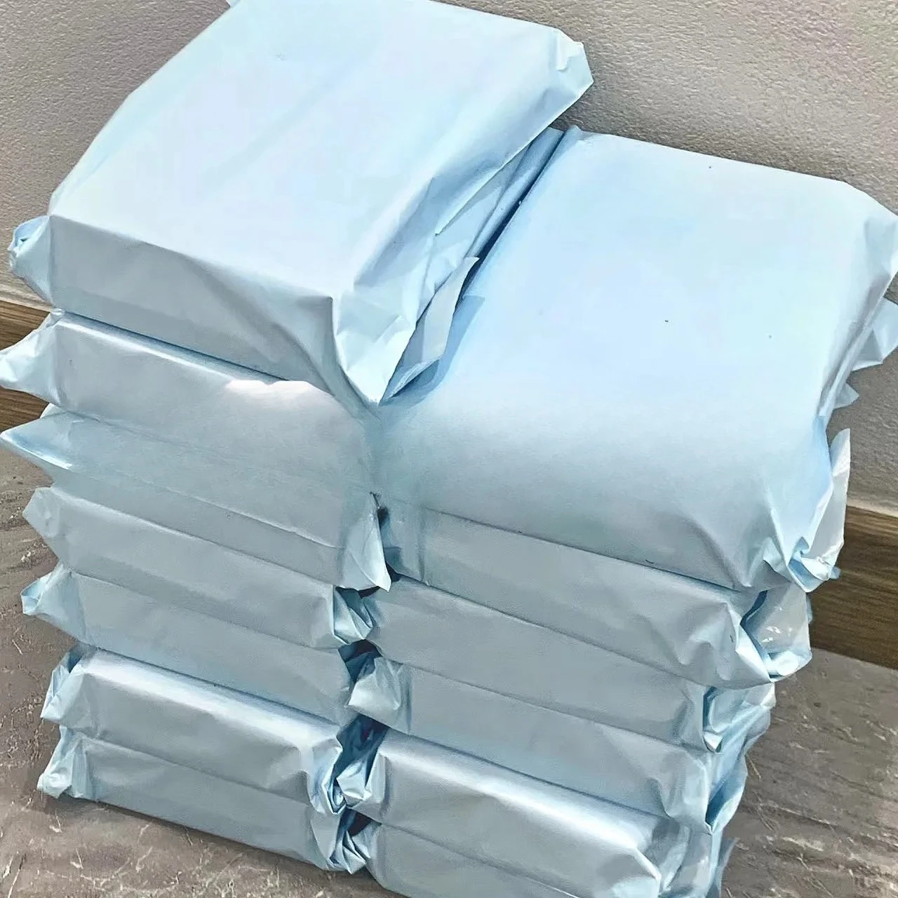 10 ورقة/مجموعة 25x35 سنتيمتر الأزرق اكسبرس أكياس البريد الشحن مقاوم للماء الأزرق النقل صندوق تخزين ملابس الحقيبة رشاقته أكياس البريد