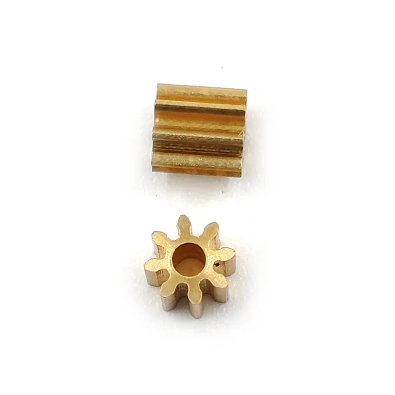 81A 0.4M Copper Gear 8 Teeth Aircraft Parts Toy Model Spindle Pinion Shaft Hole 0.98mm 8T