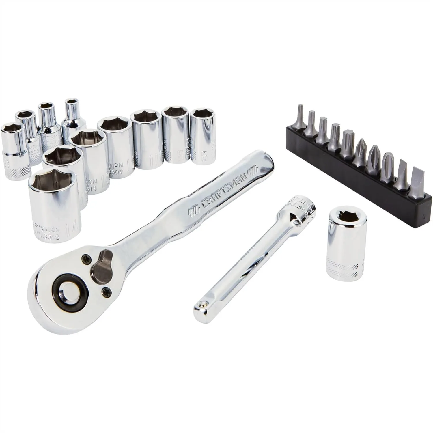 

24-Piece 1/4 Inch Drive Metric Socket Set with Low Profile Ratchet and Storage Case