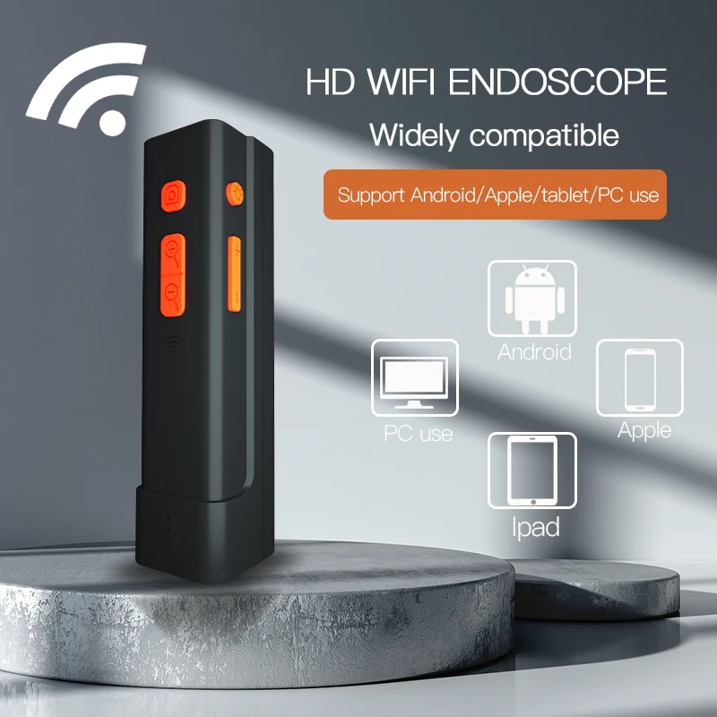Endoscope Camera Wifi HD Car Inspection Borescope Camera with Light Mobile Phone Lens Waterproof for Vehicle Engine