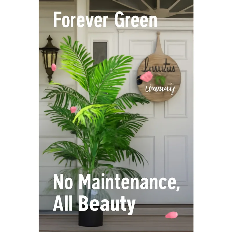 

24-Leaf Artificial Areca Palm Tree – Realistic Green Plant Decor for Home, Patio, Living Room & Outdoor Settings