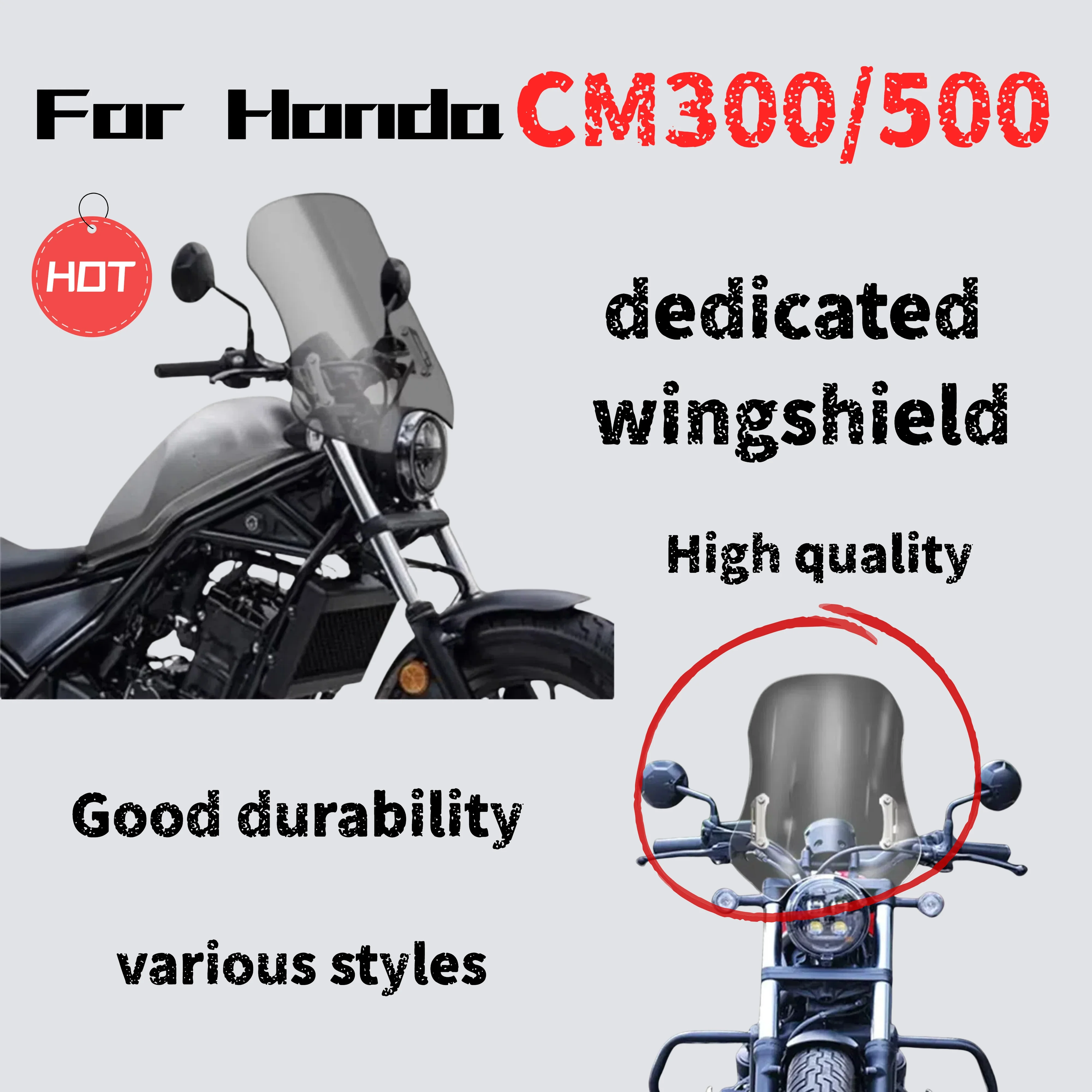 

Для Honda CM300 CM500 модифицированные аксессуары для лобового стекла, переднее лобовое стекло, нагрудная пластина, дождевик