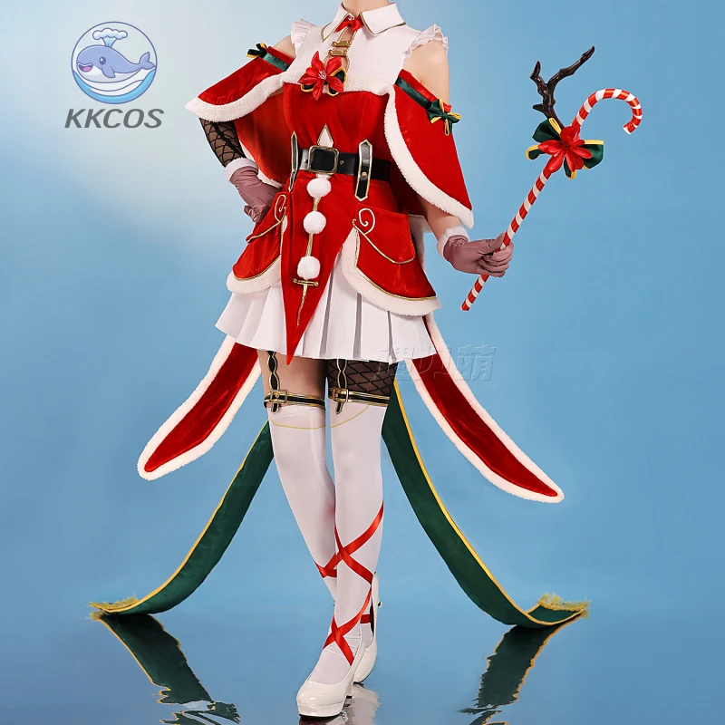 

Re Zero Life In Another World Emilia Christmas Cosplay Costume Anime Game Halloween Party Carnival Role Play Holiday Dress KKCos