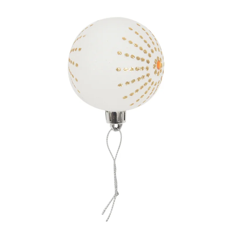 

ABAH-120Pcs Christmas Tree Decor High Quality White Gold Ball Ornament Bauble Party Hanging Ball For Christmas Decorations