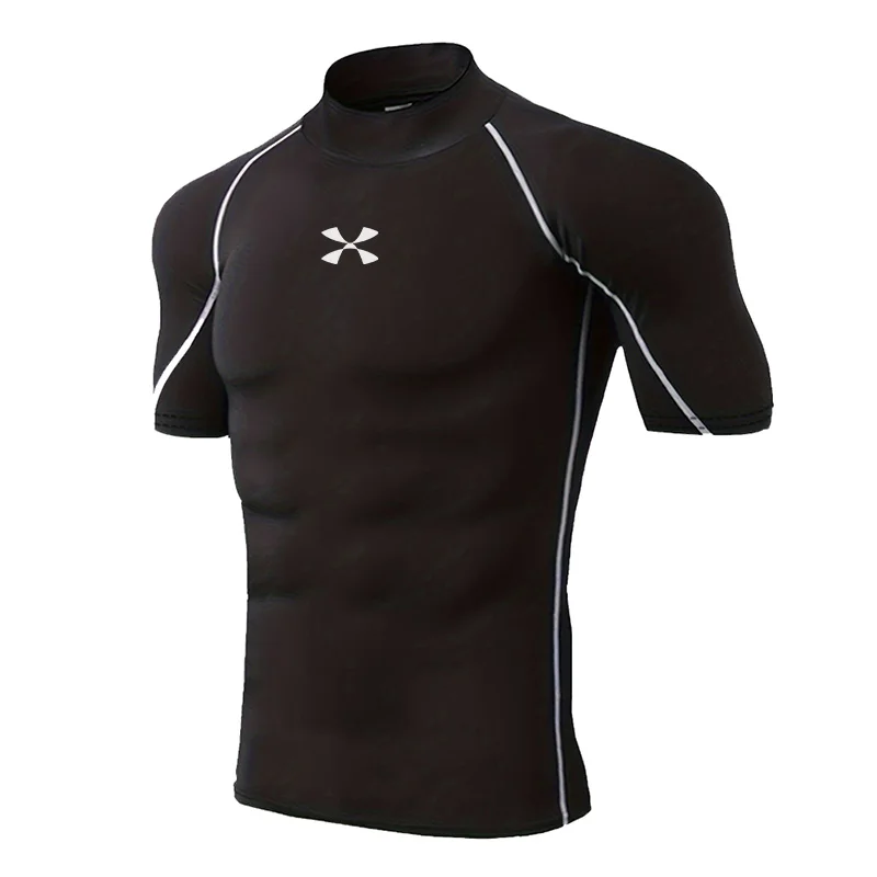 Men Running Compression T-shirt Short Sleeve Sport Tees Gym Fitness Sportshirts Male Jogging Tracksuit Homme Athletic Shirt Tops view 5