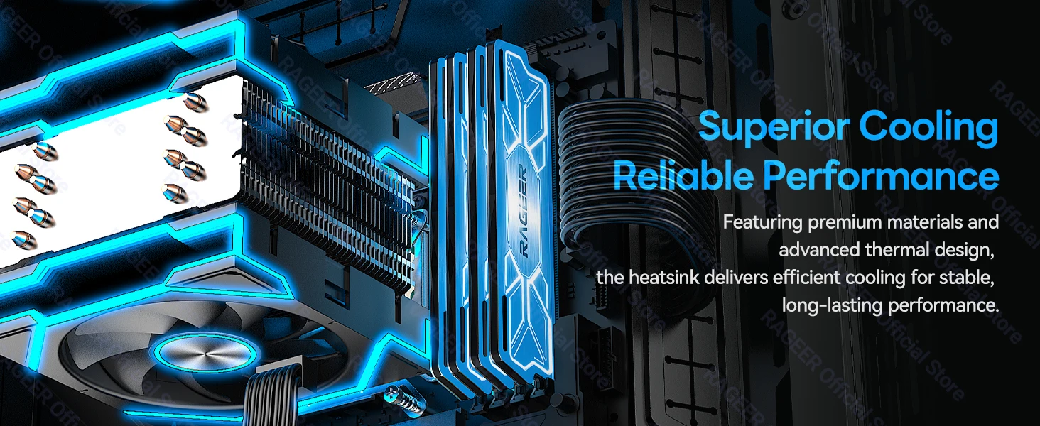RAGEER Speicher-RAM-Kühler Armor Computer Selbstklebender Speicher-Kühlkörper PC-RAM für DDR2/DDR3/DDR4/DDR5 Ein- und Doppelseitiger RAM – Detail 7