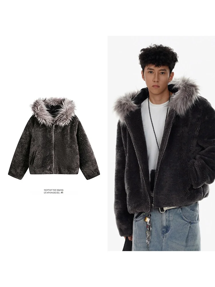 

Мистер WH, американская ретро-зимняя хлопковая куртка с бархатным воротником в стиле ретро, мужская и женская простая свободная модная хлопковая одежда