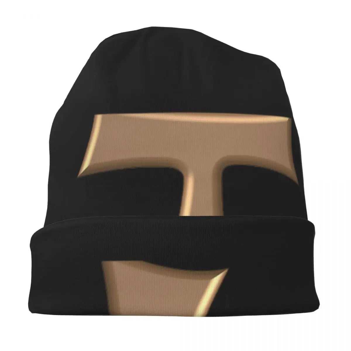 النحاس نظرة فرانسيسكان تاو الصليب الدافئة محبوك قبعة الأزياء بونيه قبعة الخريف الشتاء في الهواء الطلق بيني القبعات للرجال النساء الكبار