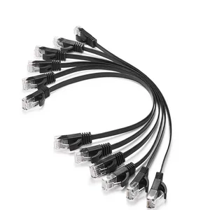 6 Gói 15cm 50cm 1m 2m3m5m10m 30m 98ft Cat6 Cáp phẳng Ethernet UTP RJ45 PATCH Cáp đen/xanh/xanh/trắng Cáp bán hàng chính RJ45 50 mét - №6