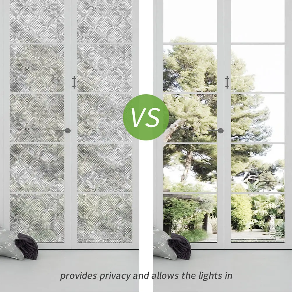 Window Cling Decals Bathroom Glass Protective Film Stained Privacy Decorative Screen Shading