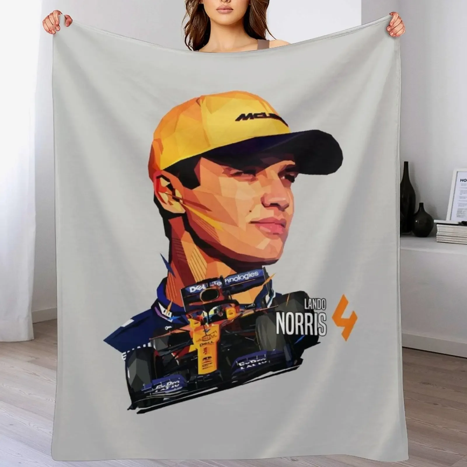 Lando Norris Low Poly V2 Throw Blanket Sofa Throw Bed linens Sofa Quilt Single Blankets