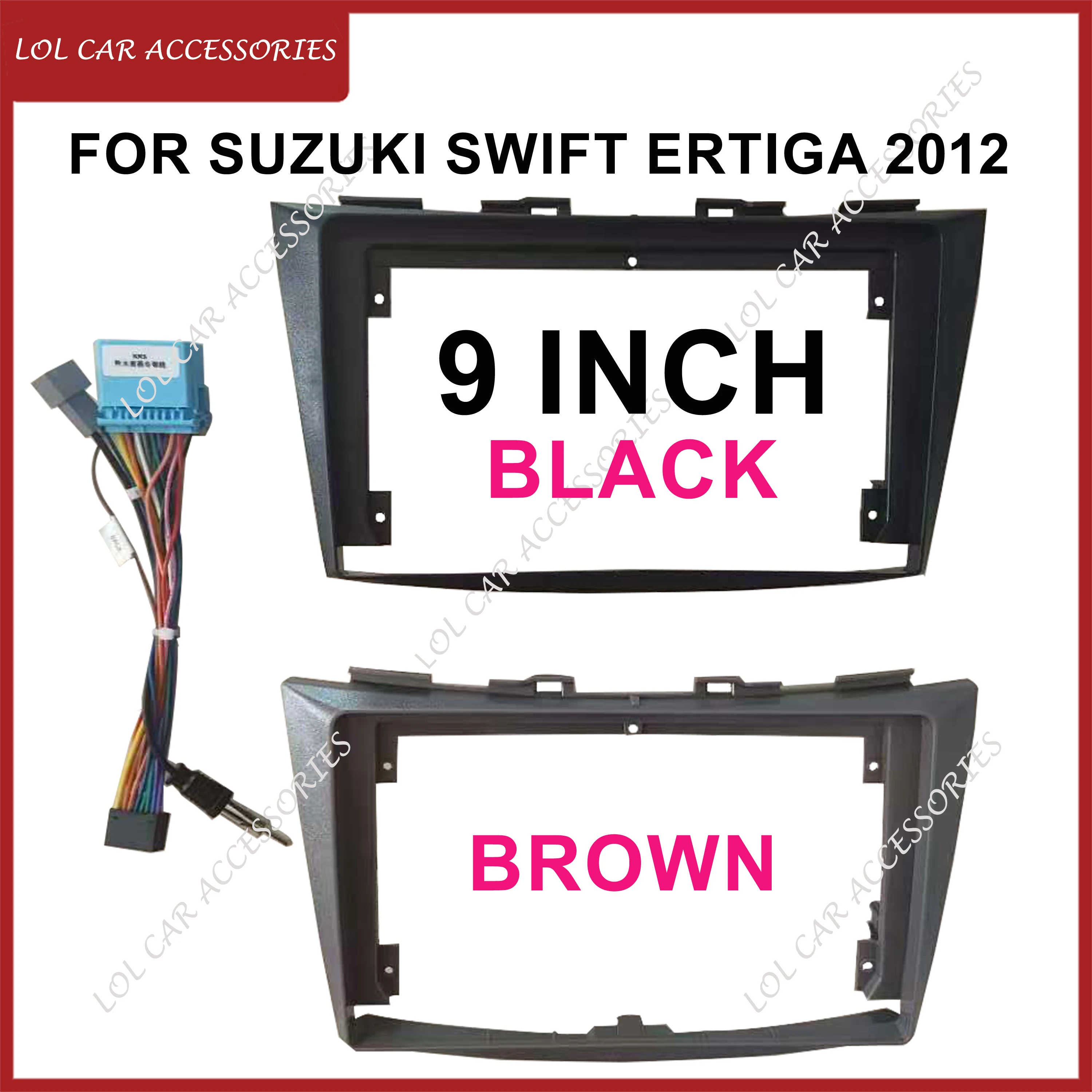 Fascias de 9 pulgadas para Suzuki SWIFT Ertiga 2012, Radio estéreo para coche, GPS, reproductor MP5, Android, Panel de 2 Din, marco de cubierta para tablero de salpicadero