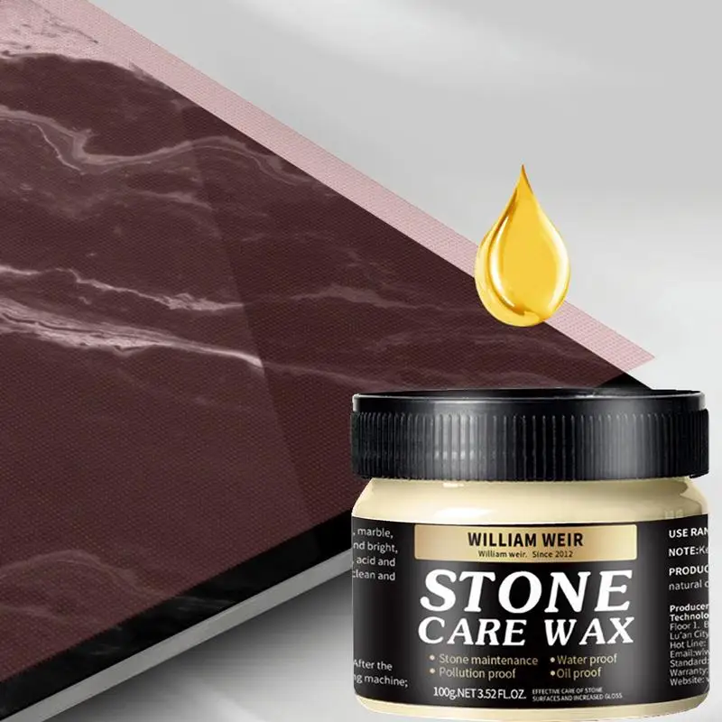 Granite Polish Wax Nourishing Stone Polish Tool Waterproof Portable Polishing Wax Stone Care Products For Remove Stains Dirt