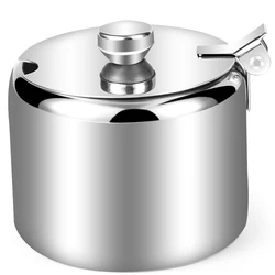 304 Stainless Steel Sugar Bowl, Household Seasoning Cube, Seasoning Bottle Salt Pot Box Seasoning Cans