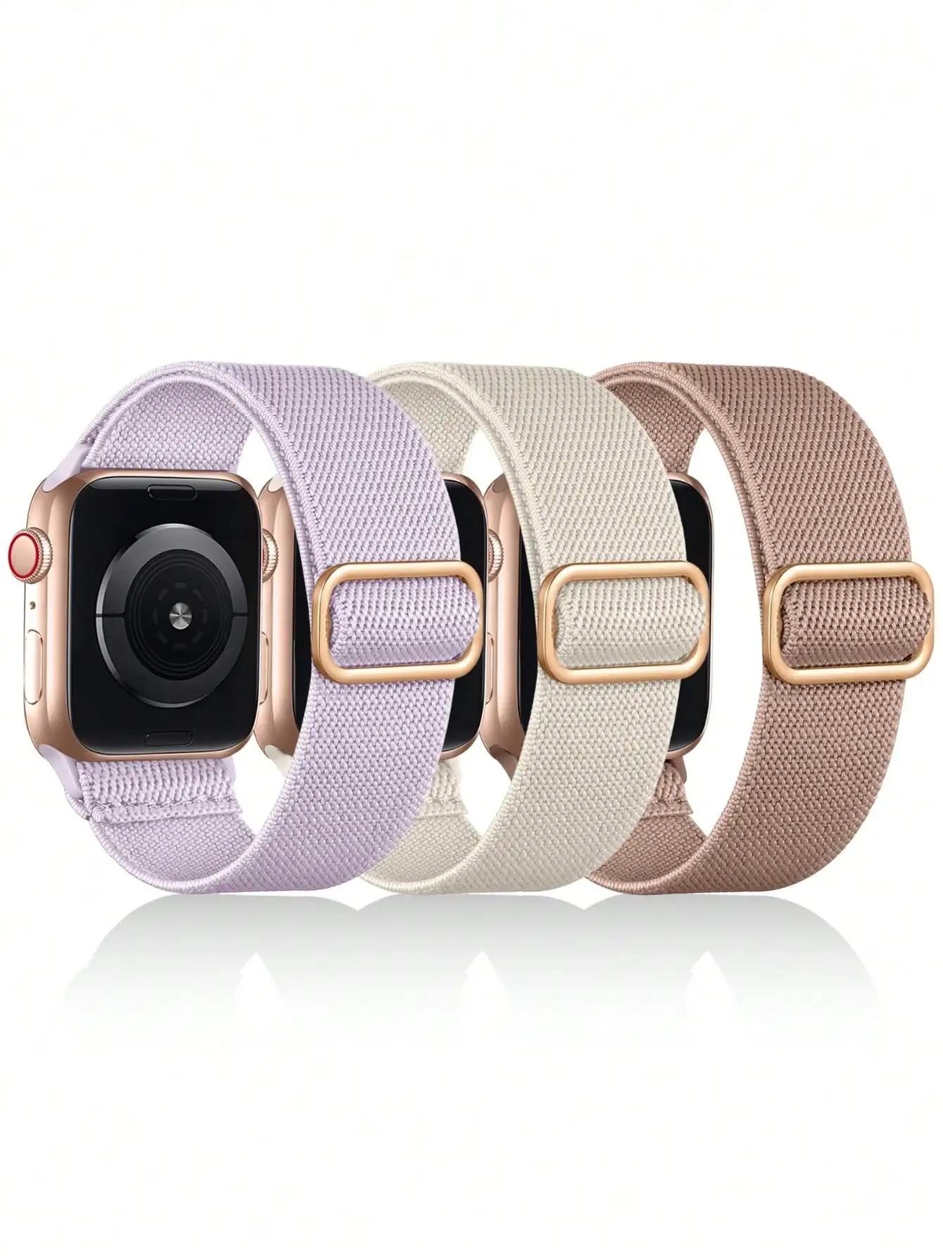 

Stretchy Solo Loop Band Compatible With Apple Watch 38mm 40mm 41mm 42mm 44mm 45mm 46mm 49mm Adjustable Sport Nylon Strap