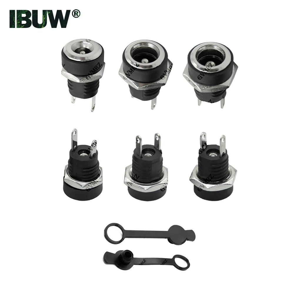 10PCS 5.5 MM X 2.5MM DC-022B 5.5 MM X 2.1MM 3A 12V for DC Power Supply Jack Socket Female Panel Mount Connector DC022B Connector