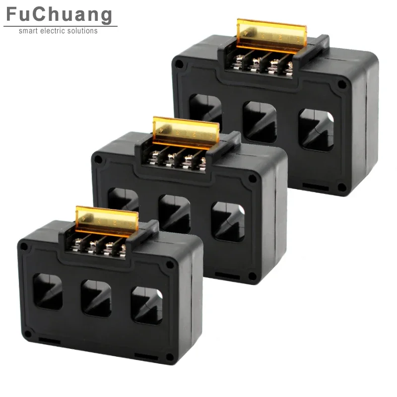 

CT5 three phase current transformer 50/5A 100/5A 200/5A 300/5A 3 IN 1 ac sensor CT working with CM1 MCCB