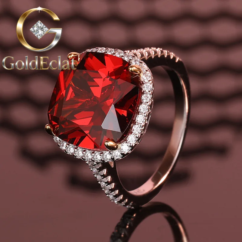 

Кольцо GoldEclat Luxury из цельной платины PT950 с бриллиантом цвета «голубиная кровь» для женщин