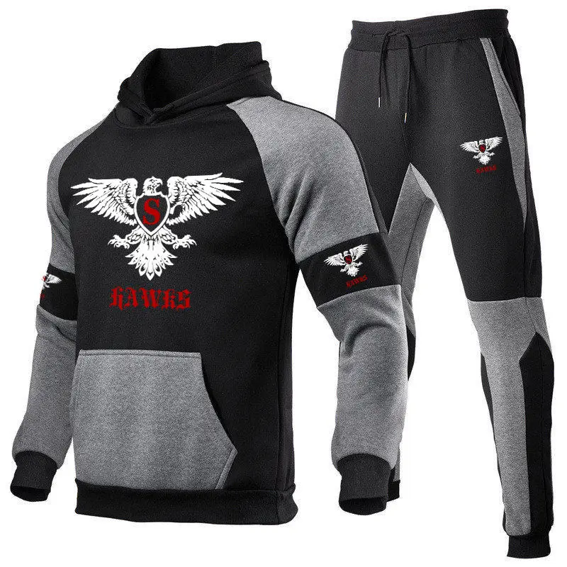 2023 Nieuwe trainingspak heren hoodies set hoge kwaliteit grafische print buiten dikke winter sweatshirt joggingbroek sportkleding herenkleding