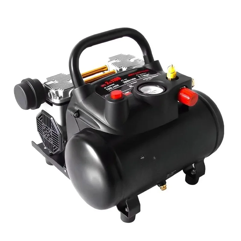 New Mini Oil Free Silent Air Compressor Home Woodworking Paint Portable Low Noise Industry-Specific Equipment