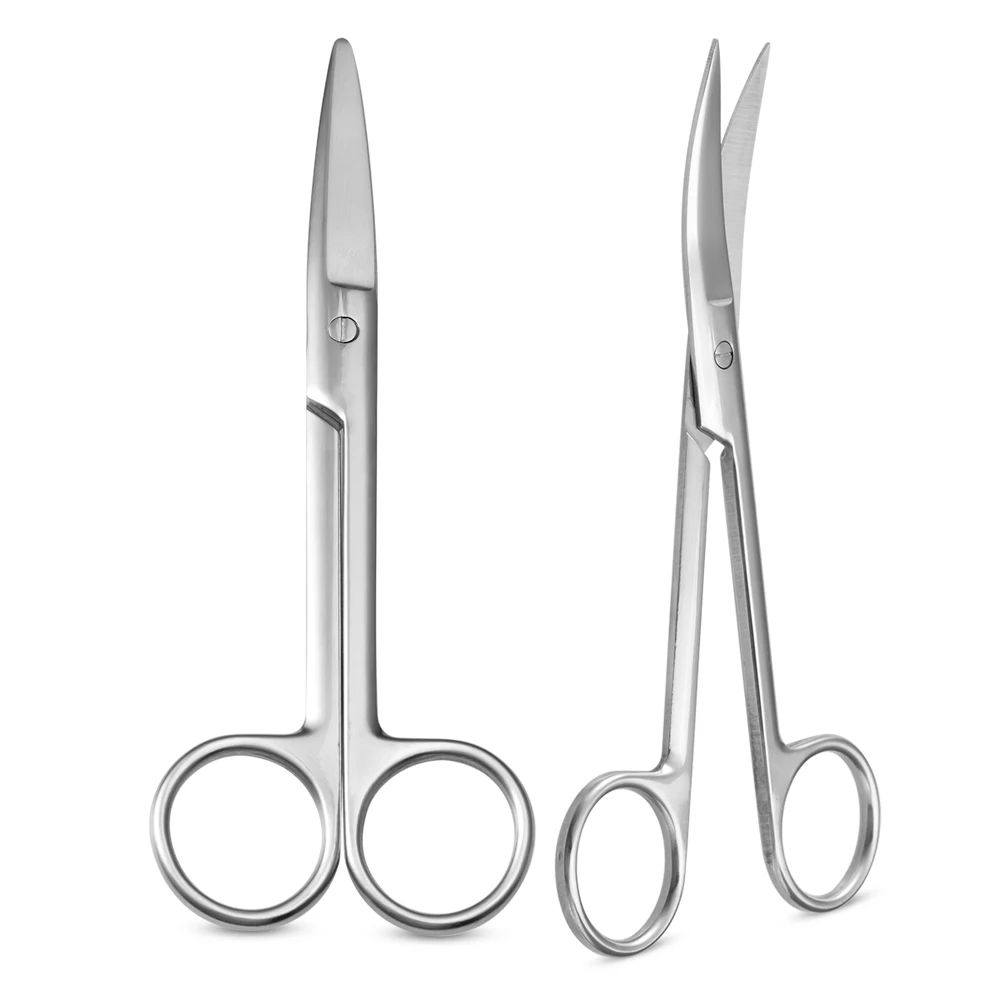 

1pc Surgical Steel Piercing Makeup Grooming Scissors Eyebrow For Manicure Nail Cuticle Beard And Mustache Trimmer Nose Hair Tool