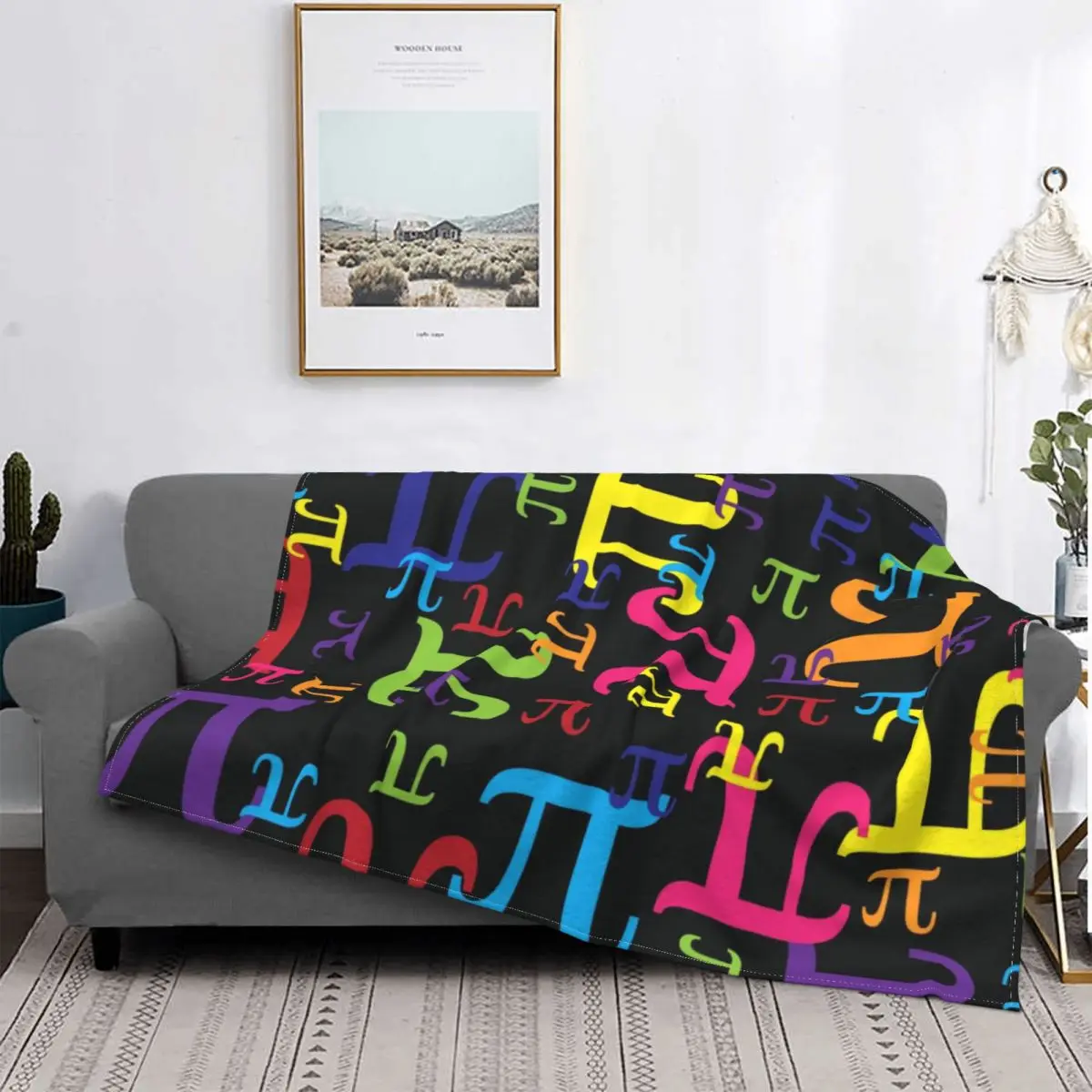 

Pieces Of Pi Blanket Soft Flannel Fleece Warm Math Science Nerd Geek Throw Blankets for Travel Bedroom Couch Bedspreads