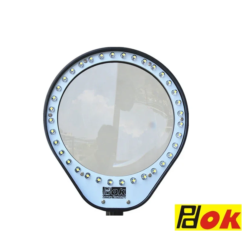 100-240V Adapter 8X Đa Năng Ống Kính Phóng Đại LED Illuminant 125Mm Bàn Kính Phóng To Màn Hình Kim Loại Cố Định kẹp Cho Đọc Sách