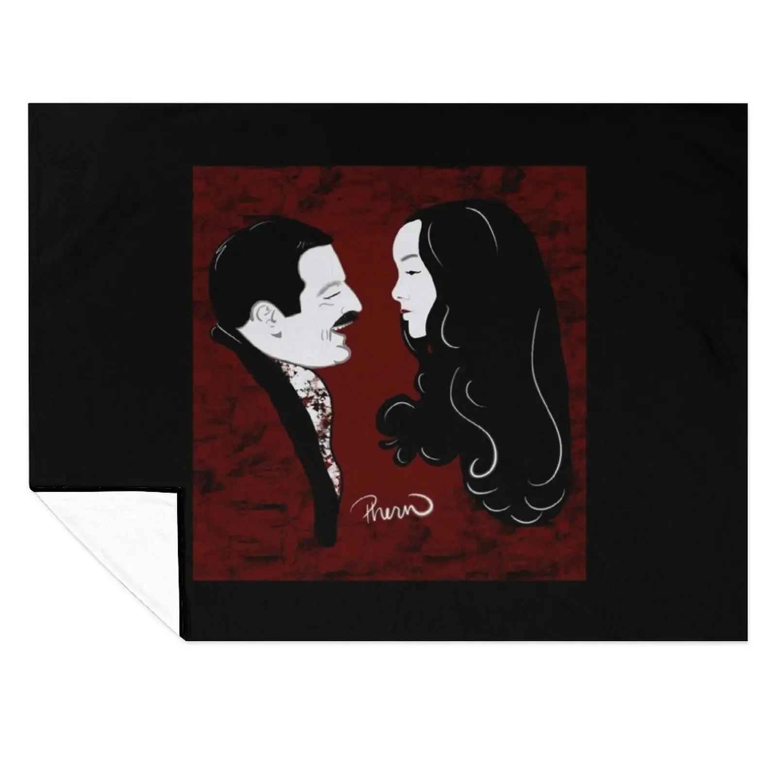

Morticia and Gomez Adams Lovers Throw Blanket Thins heavy to sleep Bed Fashion Sofas Blankets
