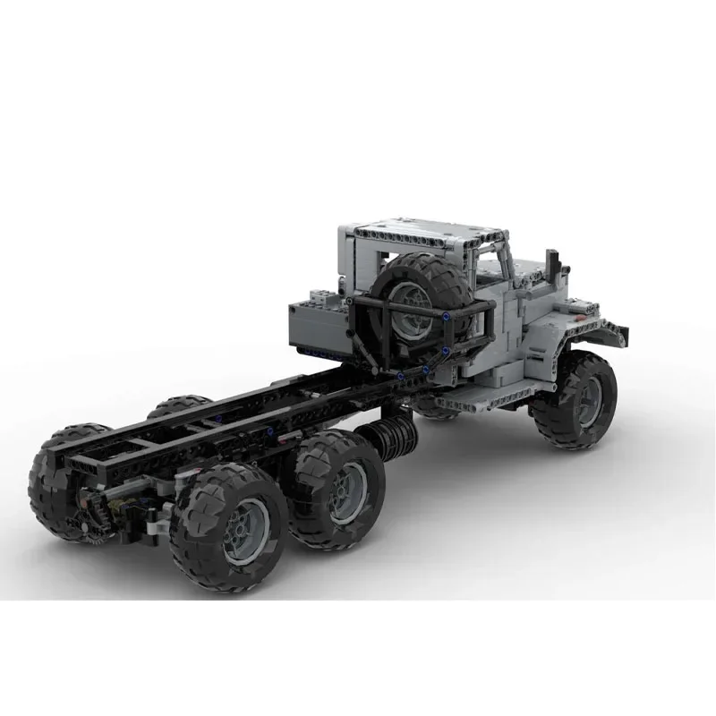 MOC- 126303   Транспортный военный грузовик KrAZ-255, строительные блоки, модель 1513, детали для мальчиков и детей, строительные блоки на день рождения, игрушки, подарки