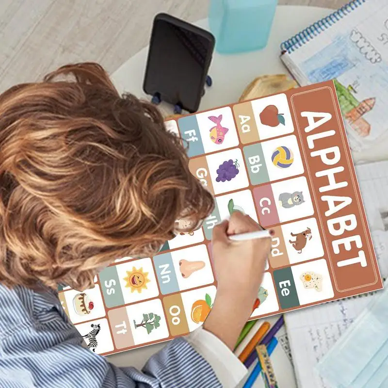 Educational Posters For Preschoolers Alphabet Chart 11x17 Inch Learning Must Haves Teaching Tools Classroom Decorations Wall