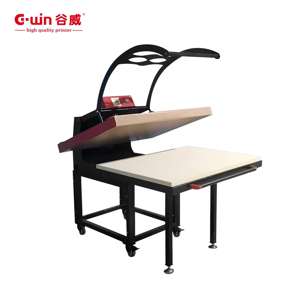 

Large format Manual operation hand force Heat press machine for T shirt Sublimation transfer plates iron 80*100cm