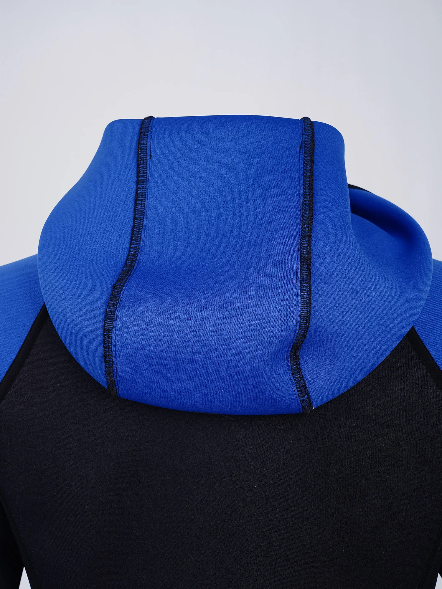 Men Neoprene Hooded Coat Waterproof Color-blocking Windbreaker Jacket Front Zipper Hoodie Sports Outerwear with Zipper Pockets