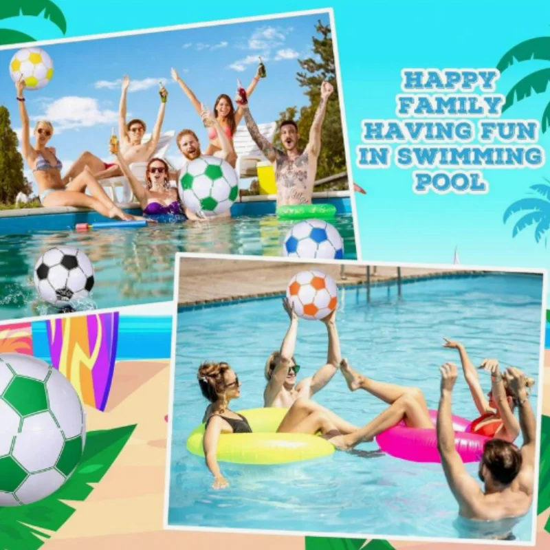 1Pc New Cross-Border Inflatable Soccer/Beach Ball/Pool Decor PVC Inflatable Ad Ball, World Cup, Water Inflatable Football