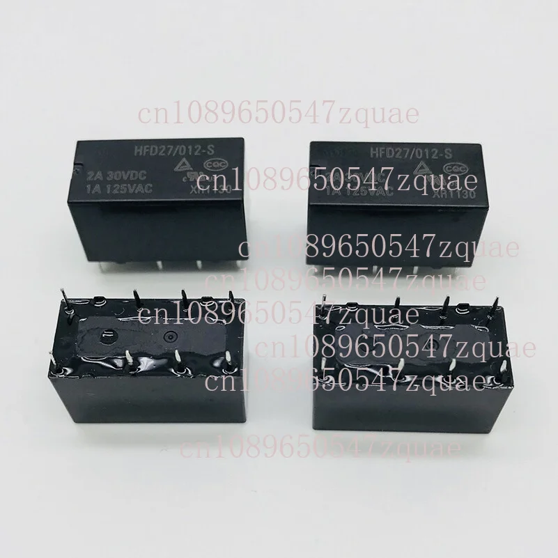 10Pcs for HongFa JRC-27F HFD27-012-S 12VDC 2A 30VDC Power Relay 8 Pins