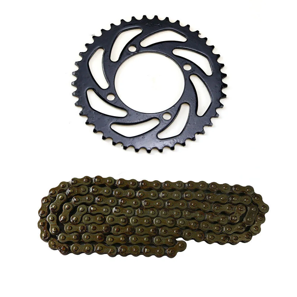 

420 106Links Drive Chain+76mm 41T 420 Rear Chain Sprocket for Pitpro Bike