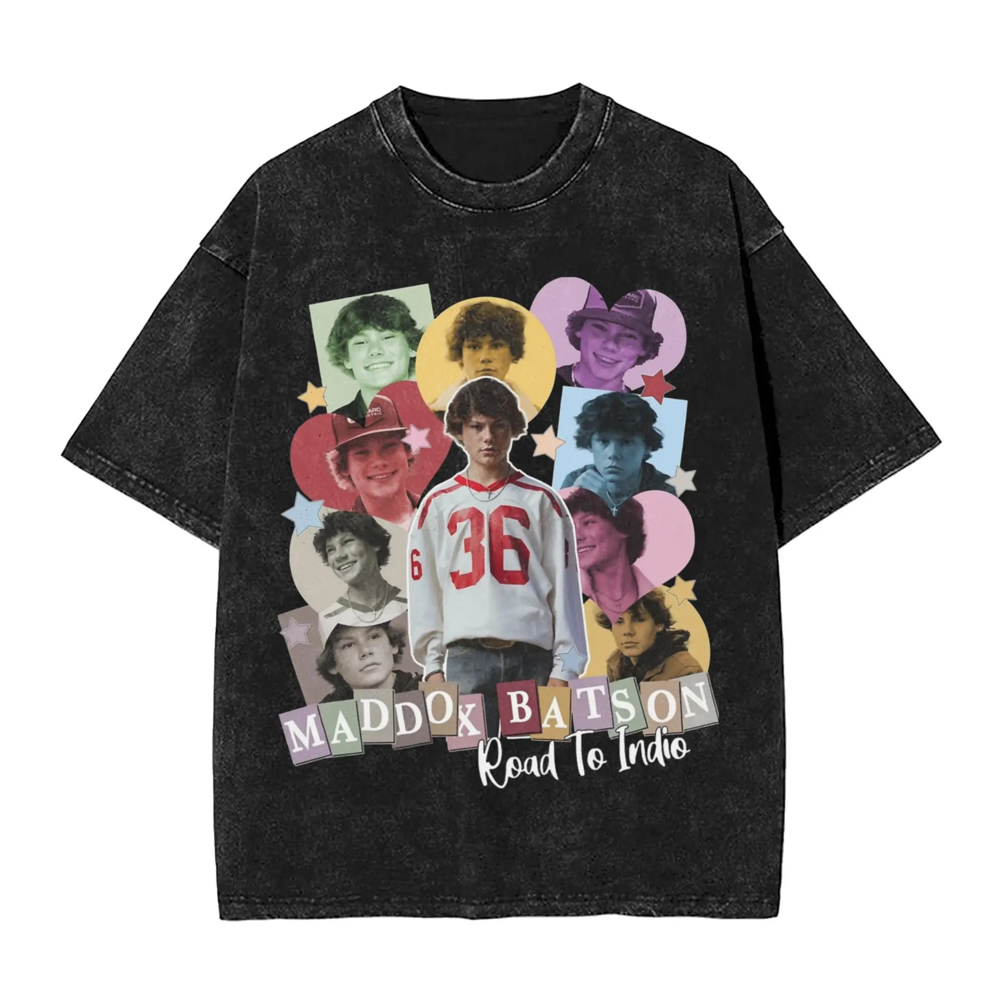 

Maddox Batson Singer 2025, концертные потертые винтажные футболки большого размера, популярные музыкальные хлопковые футболки с короткими рукавами, рубашки в стиле Харадзюку