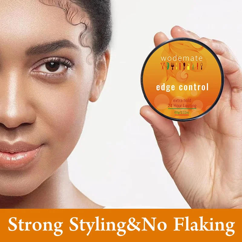 Edge Control Gel Strong Hold Styling Gel Rambut untuk Wig Rambut Bayi Tanpa Berminyak Ujung Lebih Halus untuk Semua Jenis Rambut Tanpa Serpihan Residu