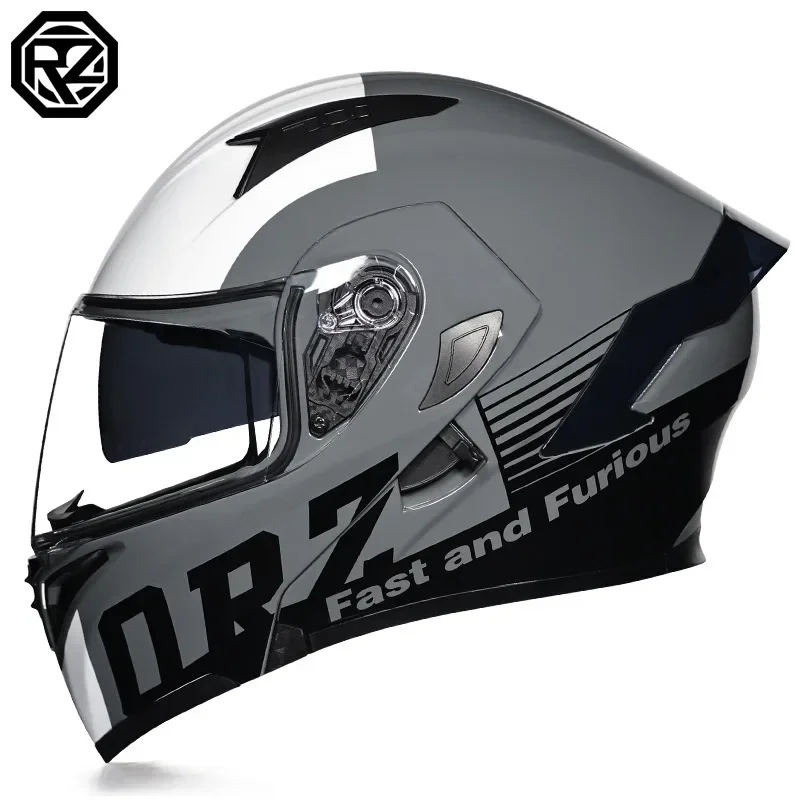 Hot Sales ORZ Fashion Motorcycle Helmet With Bluetooth Dual Mirror Film Head Helmet Men's Women Motorcycle Four Season Tail Wing