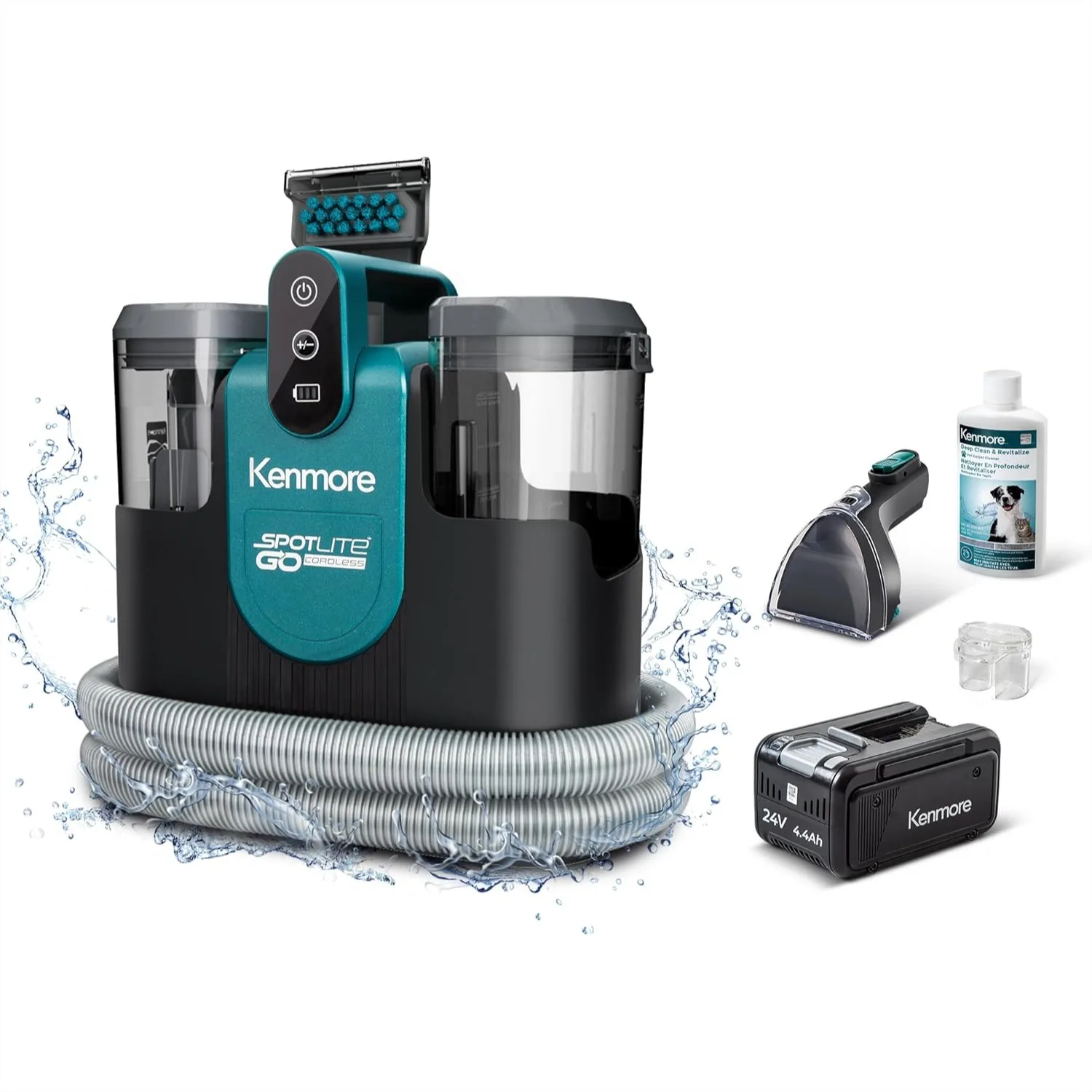 

Cordless Carpet Spot Cleaner, 16Kpa Suction, 55Min Runtime with Hose Tool for Pets & Rugs
