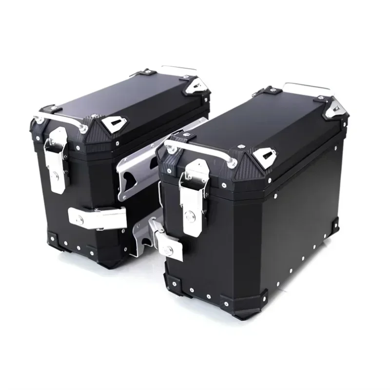 

Universal Aluminum Toolbox Motorcycle Trunk Left Right Side Box Luggage Pannier Cargo Tool Box Storage