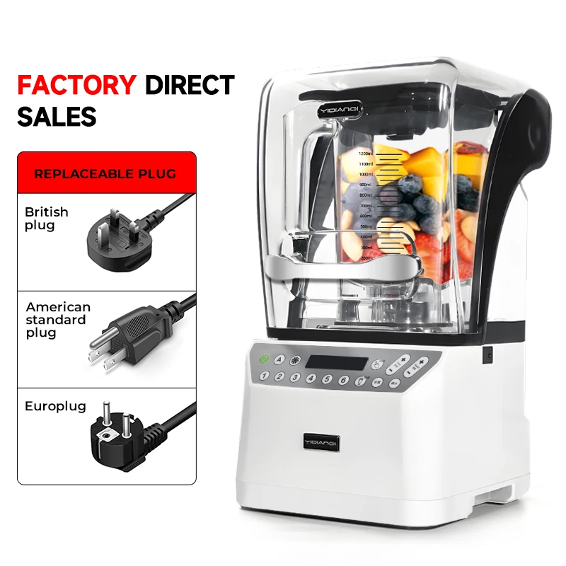 

Moseener Commercial Mixer Grinder Portable Ice Smoothie Blenders Large 2L Capacity Heavy Duty Silver Crest Push Button