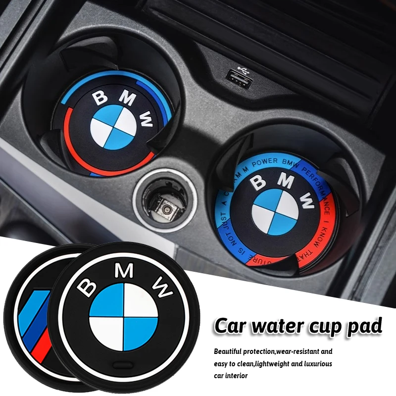 Novos Tapetes para Copos de Água e Tampas de Válvula para Interior de Carros BMW E91 F11 X1 X2 X3 X5 X4 E46 E90 E60 F30 F10 E39 E36 F20 E87 E92 E30 F31 G30 G20