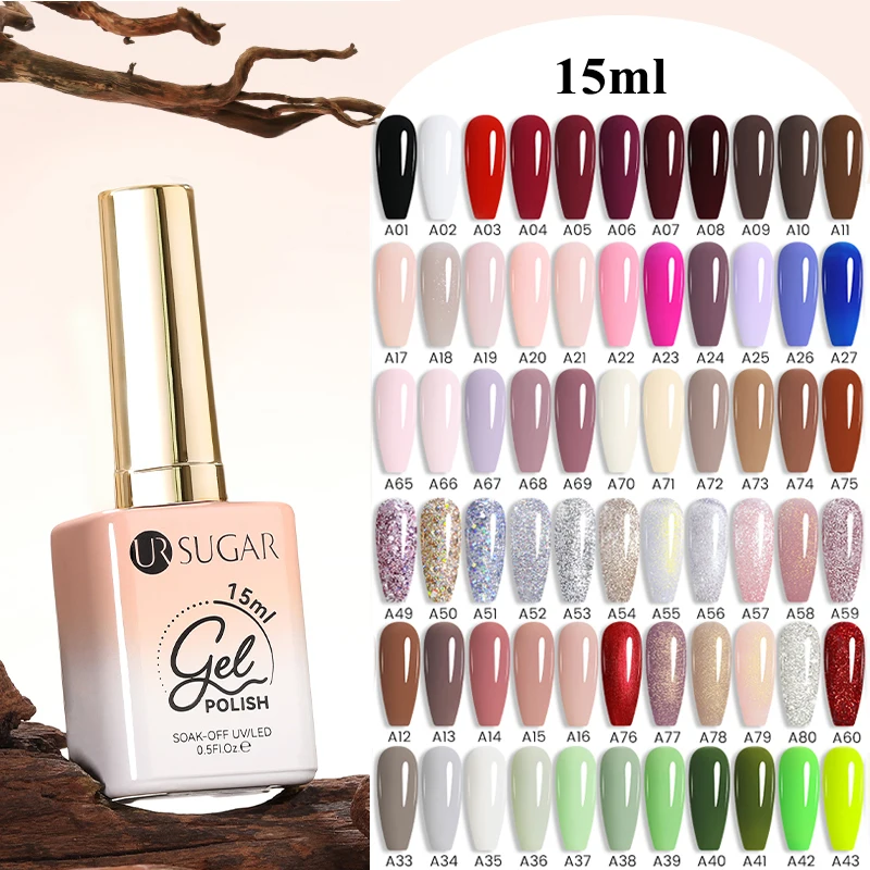 ยูอาร์ ชูการ์ เจลทาเล็บฮาโลวีน เจลกึ่งถาวร กลิตเตอร์เจลทาเล็บ ล้างออกได้ด้วยน้ำยาล้างเล็บ ใช้กับหลอดไฟยูวีและแอลอีดี สีกาแฟ ชมพูนู้ด แดง อุปกรณ์ทำเล็บ