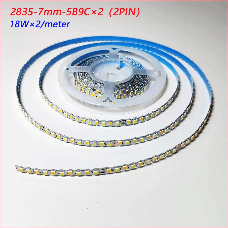 S-type 5 meters 180D 5B9CX2 2835 LED strip constant current LED ribbon 18Wx2colors/meter light belt be used in chandeliers