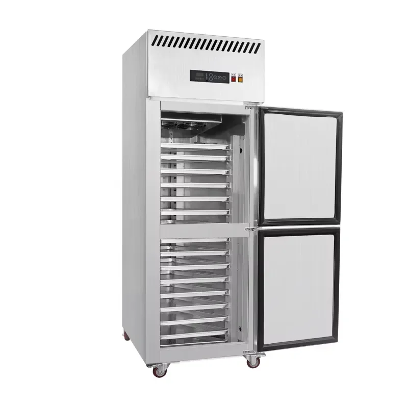 -25C Baking Tray Upright Freezer Fan Cooling 16 Trays Cake Shop Refrigerator Ice Cream Fast Freezer Digital Control Automatic