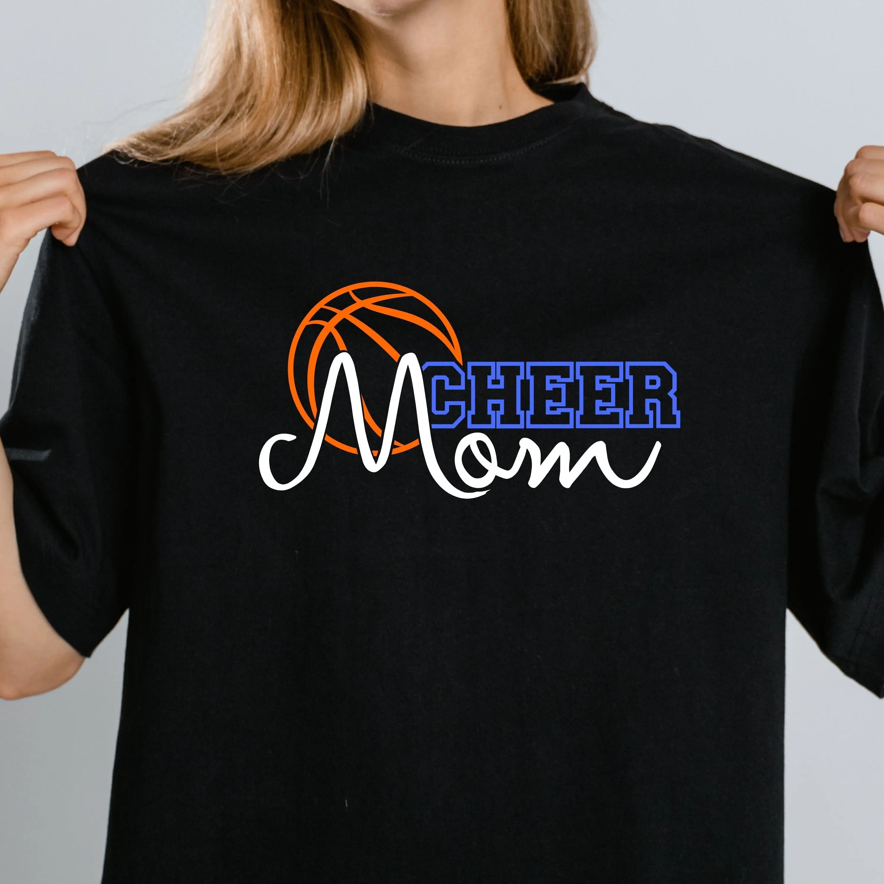 Basketbal Cheer Moeder T-Shirt Spel Dag Kerst