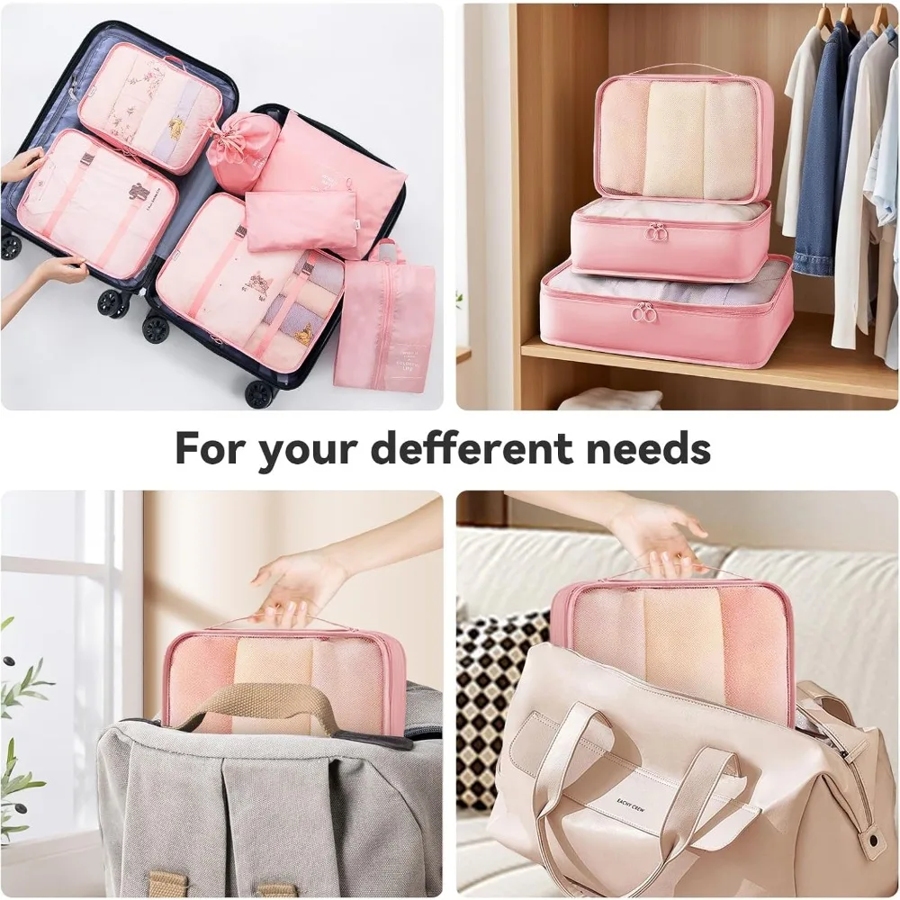 Conjunto de mala rígida ABS leve com 4 rodas giratórias, trava TSA, perfeita para viagens, coleção de bagagem de 10 peças