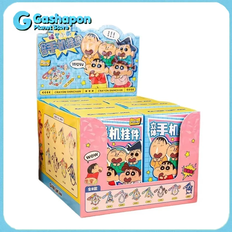 

Crayon Shin Chan Blind Box Мини-фигурка Брелок 3 см ПВХ Коллекционная игрушка с экшн-маской Ремешок для телефона Милый аниме-подарок для фанатов
