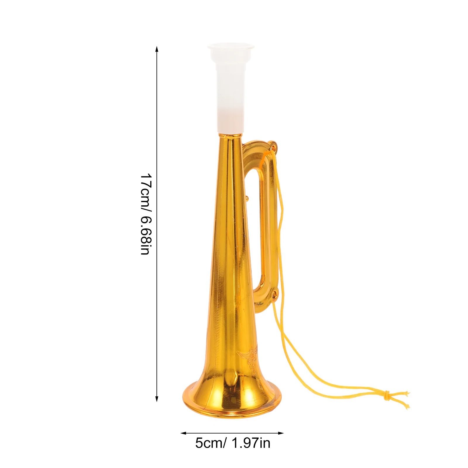 Trompeta de animación ABS Premium para niños, instrumentos musicales, accesorios de escenario, suministros para fiesta de Navidad, modelo de trompeta, 10 Uds.